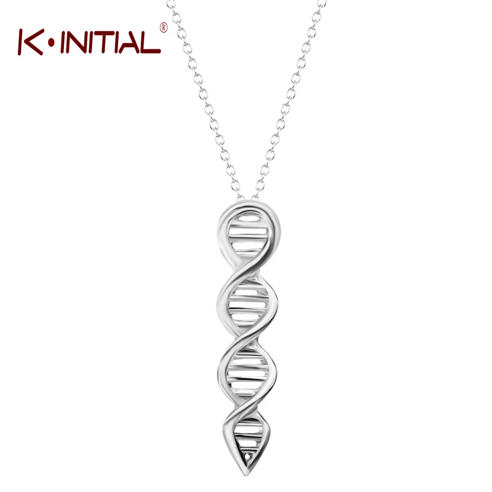 Kinitial10pcs Molecule Necklace Structure Chemistry DNA Double Helix Pendants Necklaces Jewelry for Bridesmaid Gift | Украшения и