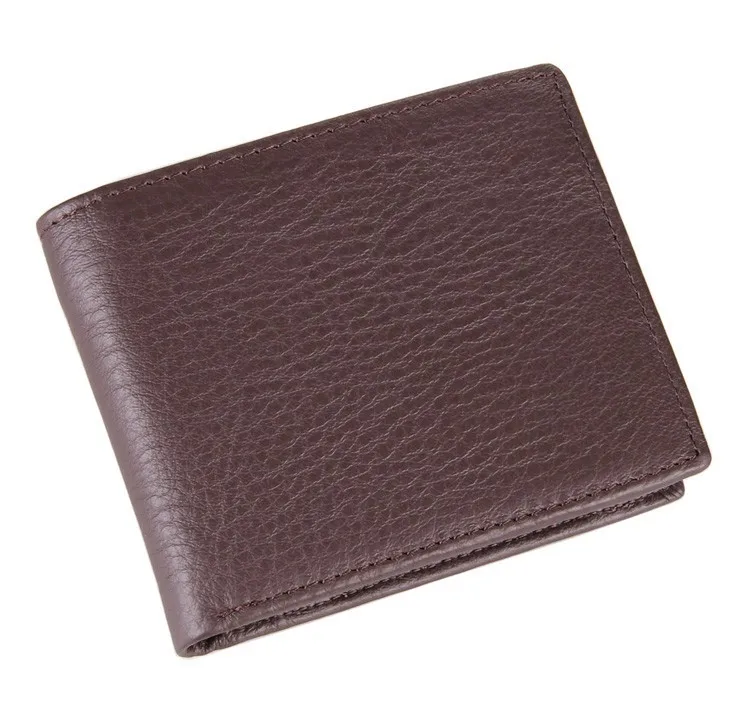 

8063C excellent genuine cow leather coffee wallet for office man