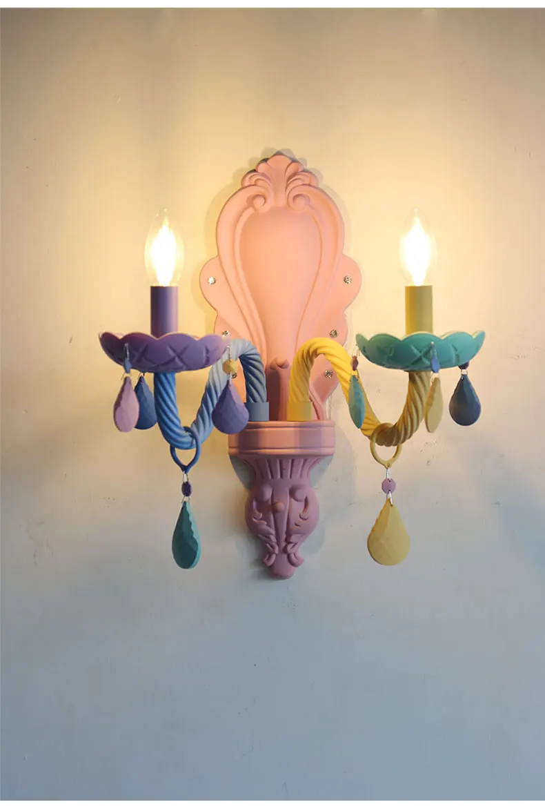 米度儿童房灯创意水晶壁灯现代简约彩色客厅电视墙壁灯北欧灯具-tmall_07