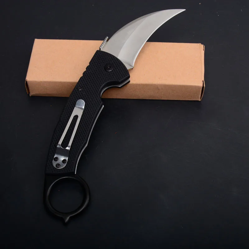 Складной нож Karambit 5CR15MOV лезвие G10 ручка для тренировок на открытом воздухе когти походный охотничий нож ножи для выживания EDC ручные инструменты