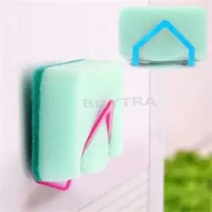 

Bathroom Scouring Pad Rack Sucker Shelf Kitchen Decor Gadgets Device Sponge Drain Holders 1pcs