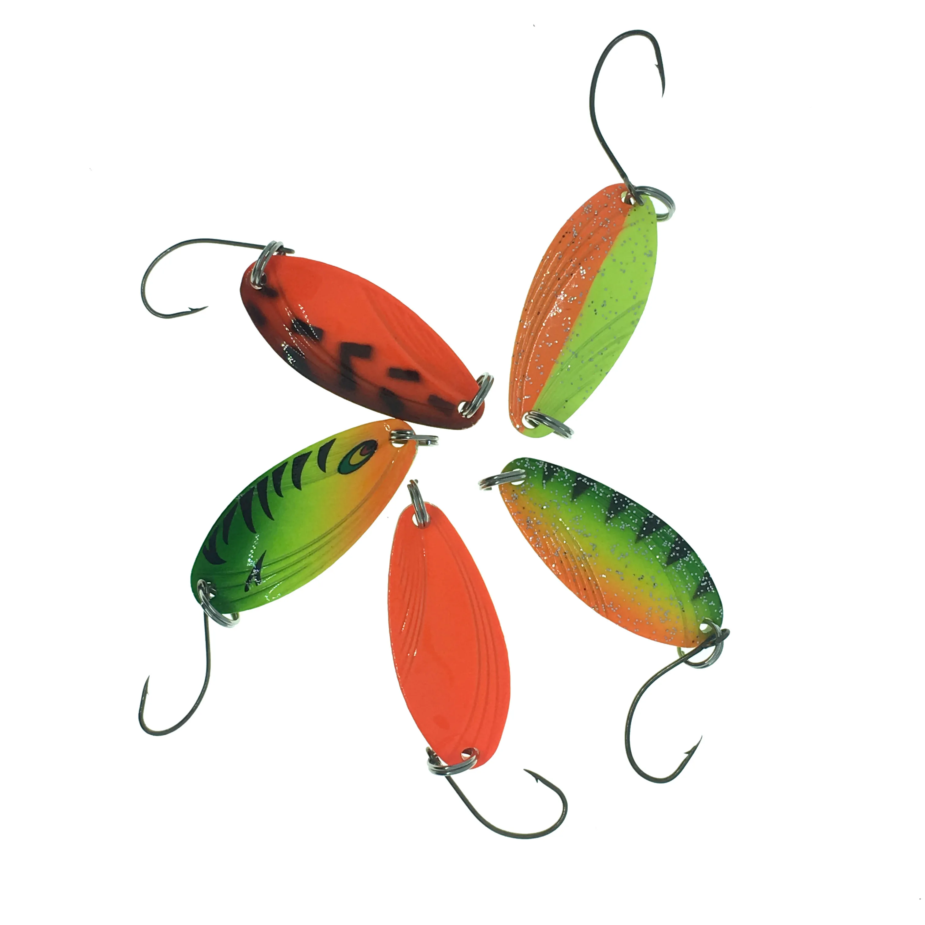 dixiprolure 5pcs 4.5g mini fishing spoon trout lures fluttering spoons