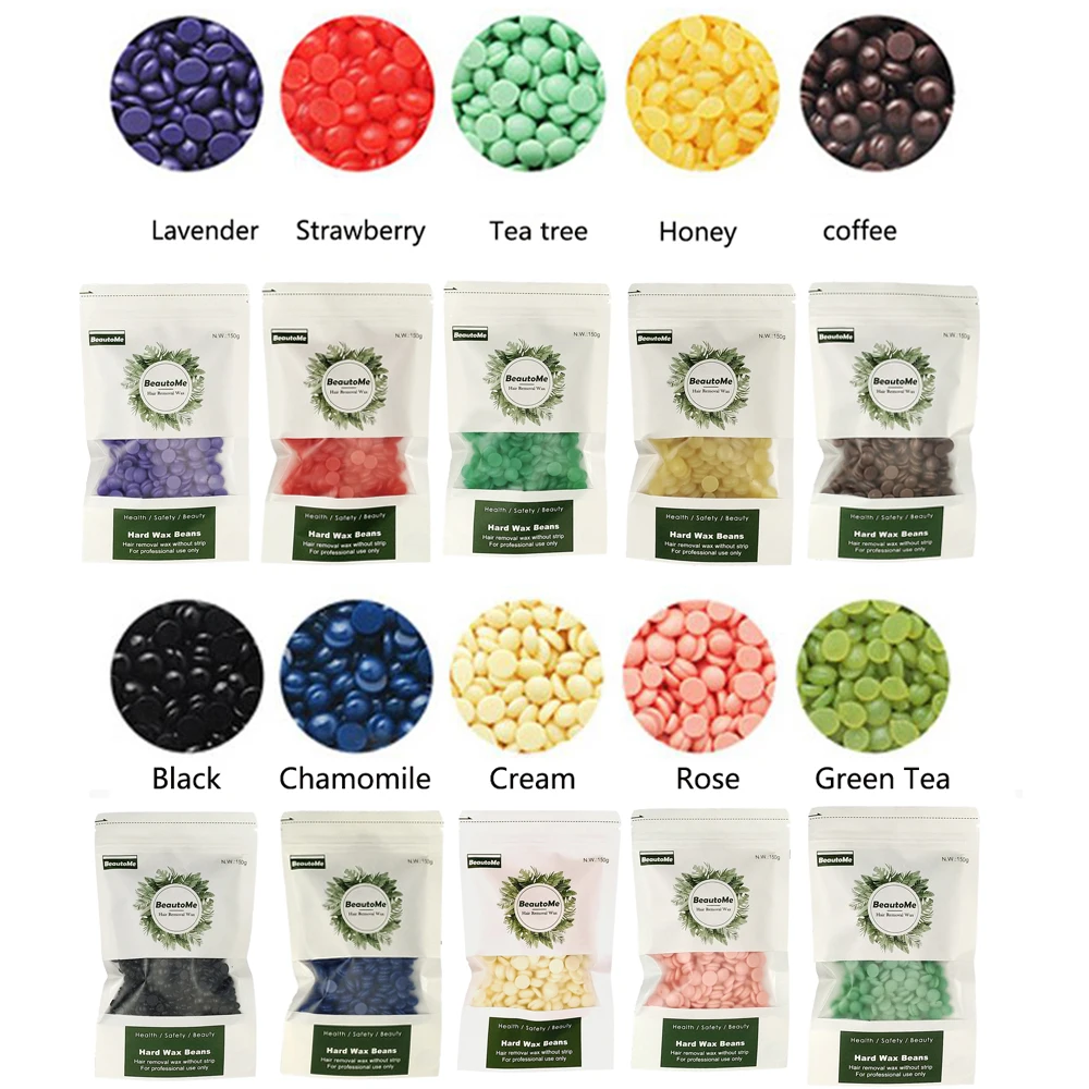 

Beautome 150g/pack Pro Physical painless Depilatory Hot Film Hard Wax Beans Bikini Hair Removal Wax Epilage - Depilation Paste