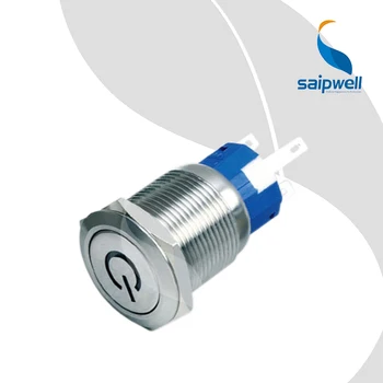 

19mm Resetable Type Flat Head Mini Push Button Switch / Metal-Enclosed Switchgear with LED Power Symble(SP19-C5)