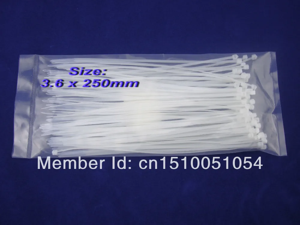 250 шт. новые нейлоновые кабельные стяжки 3,6x250 мм(1")/4x250 мм(10") самоблокирующиеся пластиковые кабельные стяжки кабельная петля для связки