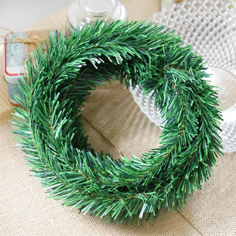 5.5M Green Pine Needle Rattan Vine Christmas Pendant Decoration Ornaments Xmas Party Hanging Tinsel Green Leaf Garden Xmas#B5