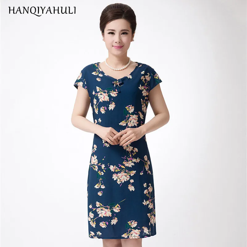 Wholesale XL-5XL Vestidos 2016 Summer Style Plus Size Women Dress Vintage Printed Brand Flower Print Dress Long Casual Beach Dress Buy Cheap XL-5XL Vestidos 2016 Summer Style Plus Size Women Dress Vintage Printed Brand Flower Print Dress Long Casual Beach Dress
