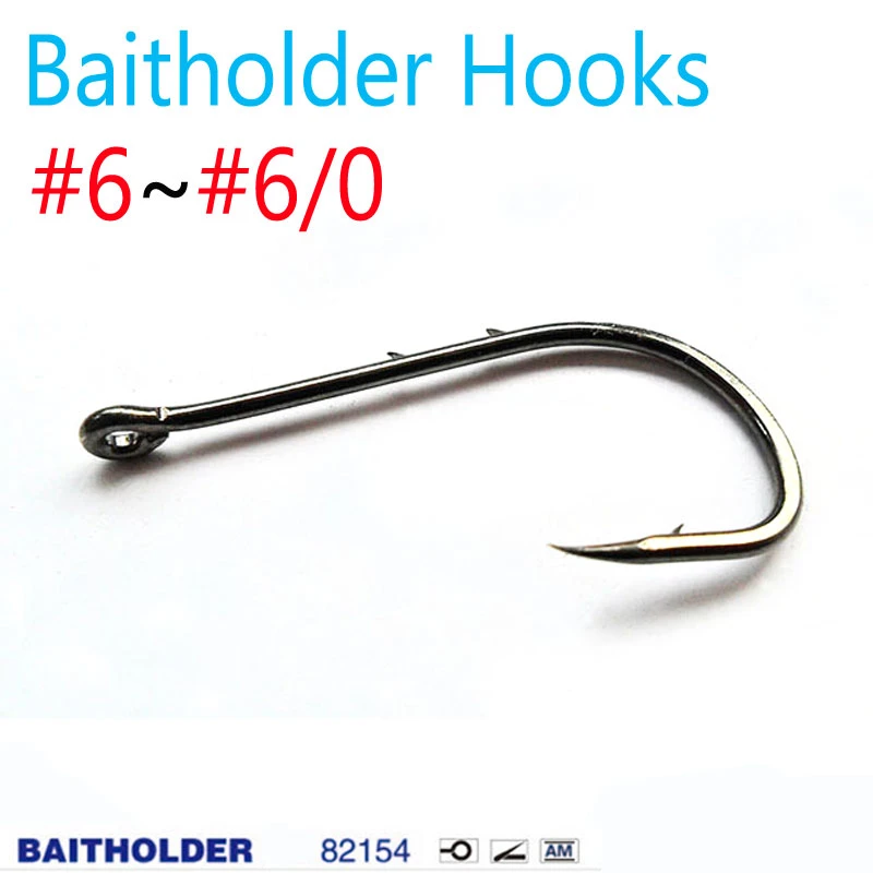 100pcs Fishing Hooks Baitholder Jigs Hook High-Carbon Steel Saltwater Fish Hook 