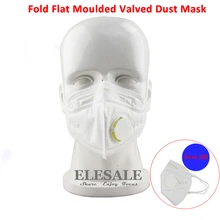 2 шт Противопыльный респиратор-маска складной плоский литой в форме Valved PM2.5 N95 защитный фильтр Одноразовый Респиратор с клапаном