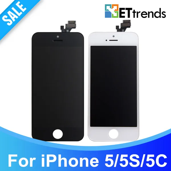 

100PCS/LOT Quality AAA LCD for iPhone 5 5S 5C Complete LCD & Digitizer Assembly with Cold Press Frame DHL Free Shipping
