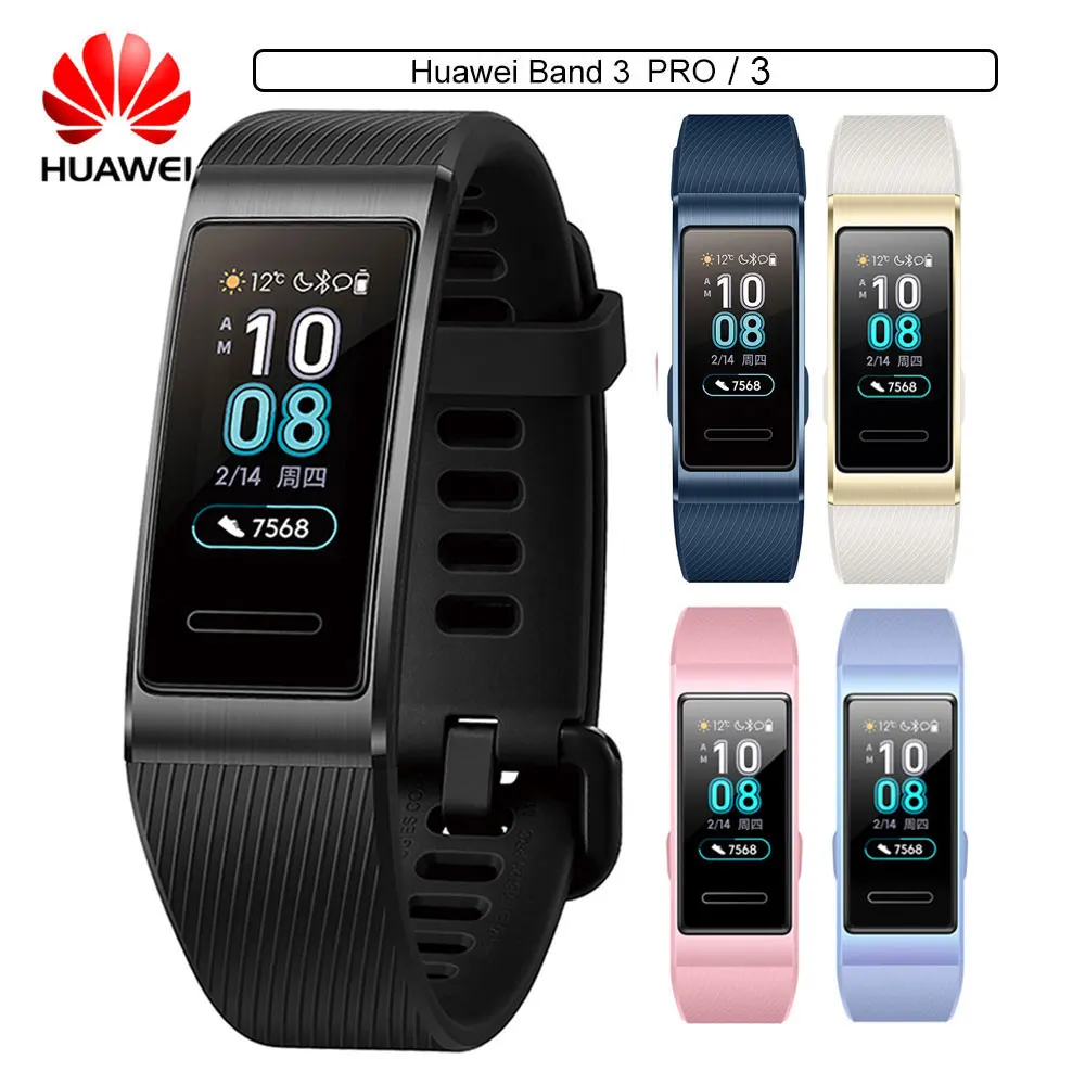 

Huawei Band 3 / 3 PRO Wristband Samrt Activity Heart Rate Fintess Tracker Passometer Waterproof GPS Monitor
