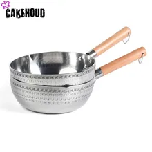 CAKEHOUD Kitchenware Aluminum Alloy Non-stick Soup Pot Mini Home Cooking Milk Pot Small Fryer Double Bottom Universal Cookware