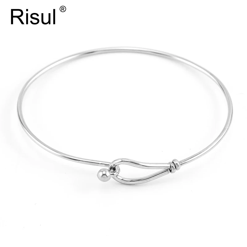 Buy Risul Simple steel wire Bangle with single hook