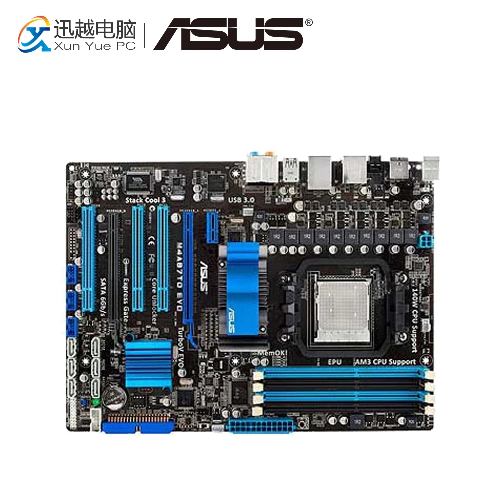

Asus M4A87TD EVO Desktop Motherboard 870 Socket AM3 DDR3 SATA3 USB2.0 ATX