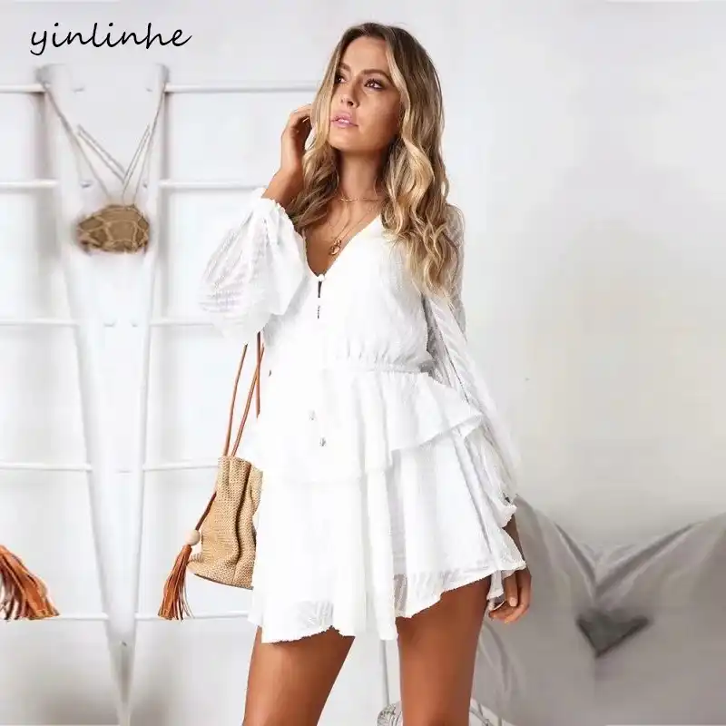 white short jumpsuit outfit