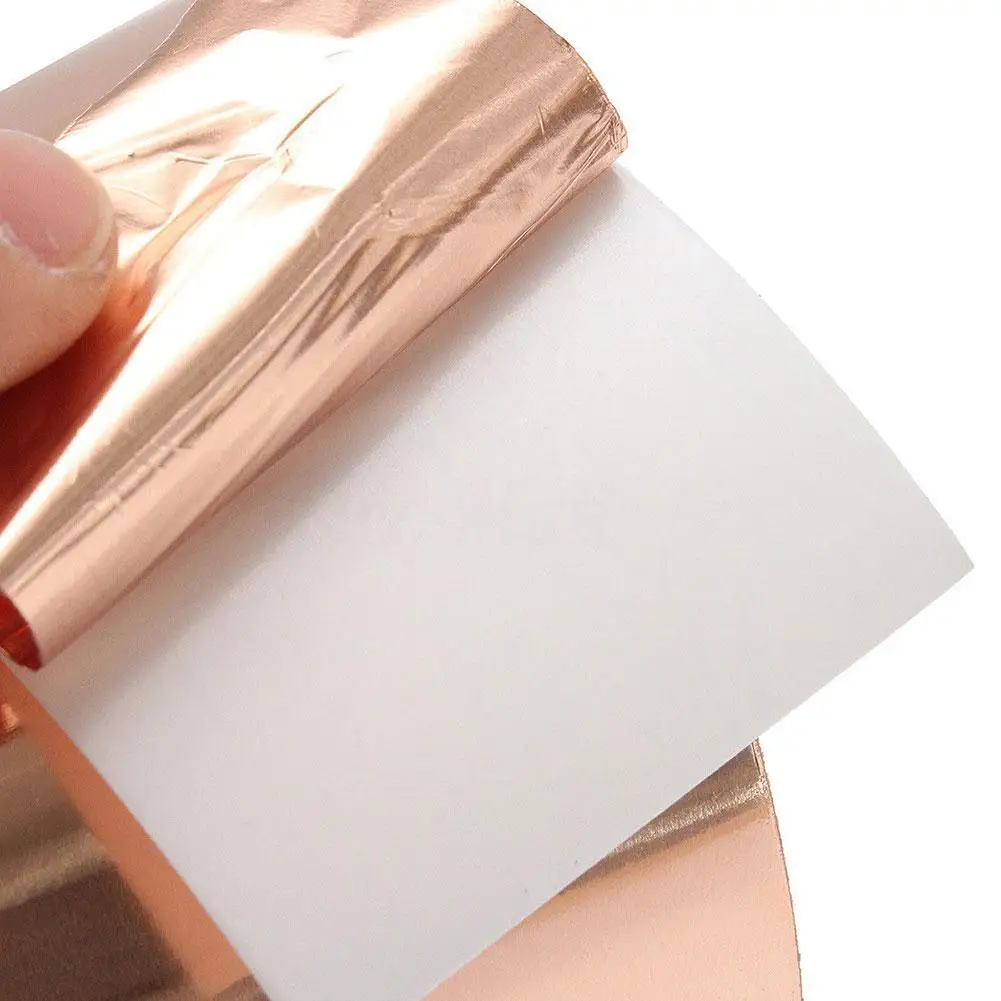 50mm x 3m Double Conductive Adhesive Emi Shielding Copper Foil Tape Great For Slug Repellent Emi Sh
