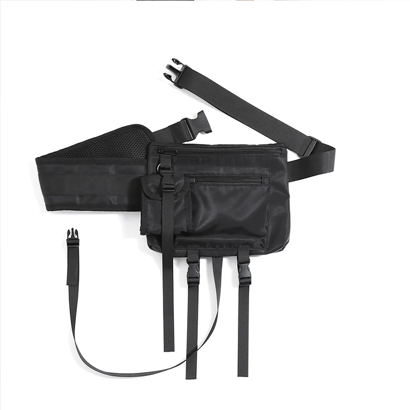 Тактическая нагрудная сумка для мужчин, сумка мессенджеры, модные Функциональные мужские сумки через плечо, тактическая уличная одежда длиной до бедер, сумки Канье на пояс