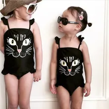 Милый Летний Детский бикини для девочек, костюм, один купальный костюм с открытыми плечами, купальный костюм, купальный костюм