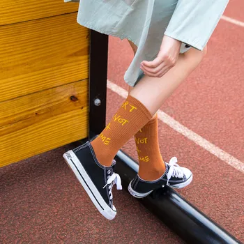 

ZDL-317 New Harajuku Skate Women Long Socks Chic Streetwear Women Tube Sock 10 pairs