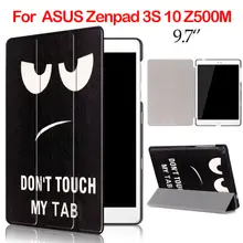 ZenPad 3S 10 Z500M PU Leather Case Tablet Cover 9.7 Colorful Print For ASUS Zenpad 3S 10 Z500M Protective Stand Cases Auto Sleep