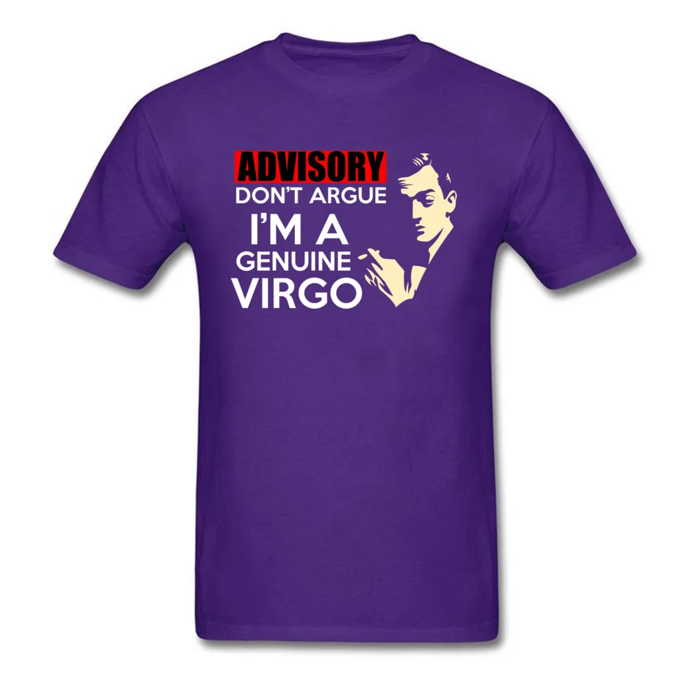 Funny IM A GENUINE VIRGO Short Sleeve Summer Fall Tops & Tees Discount Round Collar 100% Cotton Fabric Tops Shirt Mens T-Shirt IM A GENUINE VIRGO purple