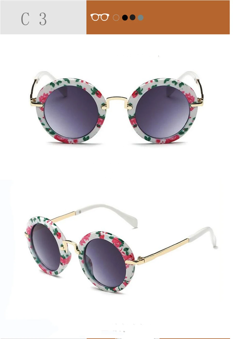 RHAMAI Metal frame kids Sunglasses girls boys glasses Eyewear baby children sunglasses uv400 Sun glasses oculos infantil (5)