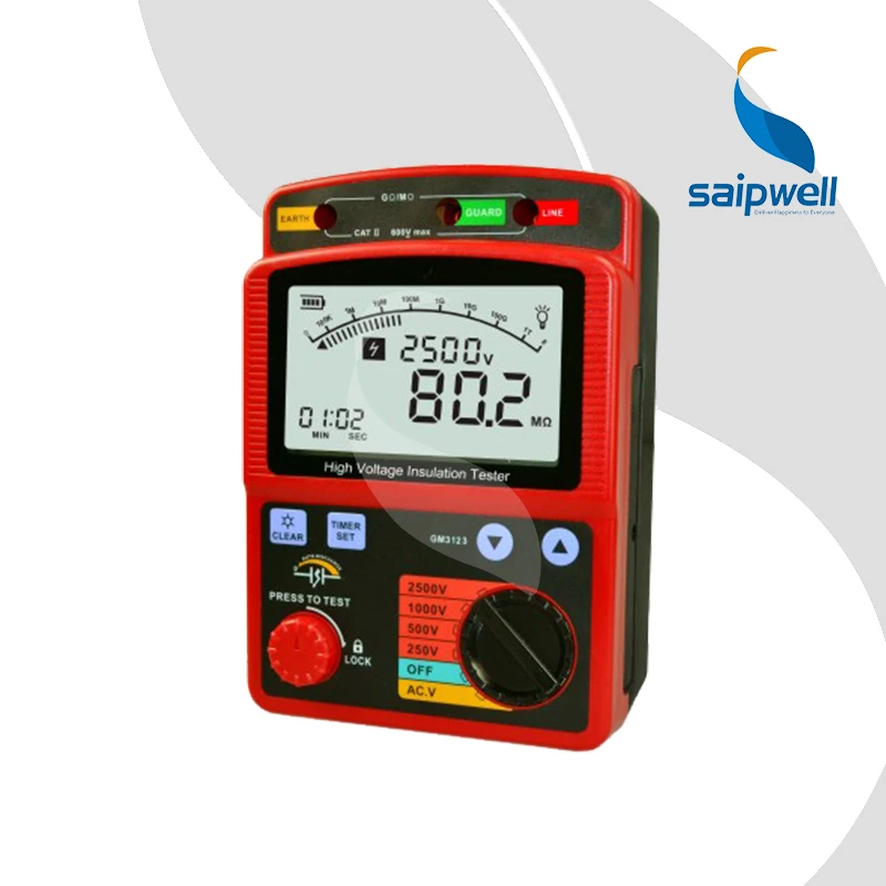 CE Approved 30 600V High Voltage Insulation Tester 153*96*220mm Size