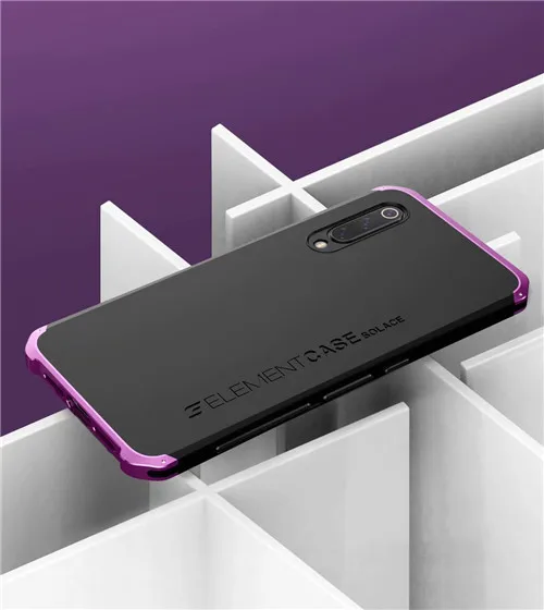 Shockproof Armor Phone Case For iPhone 13 12 Pro MAX 13 Mini 11 XS XR SE 2 8 7 6 Case Aluminum Metal Bumper Matte PC Cover Coque Black and purple