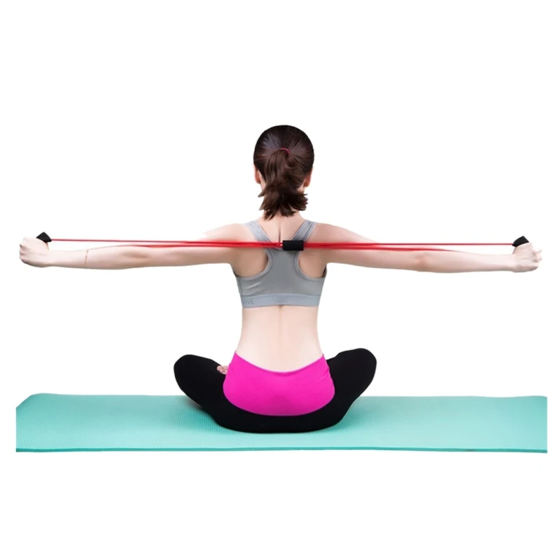 

8-Shaped Rally Yoga Gel Fitness Resistance 8 Word Chest Dilator Rope Exercise Muscle Fitness Rubber Elastic Band Exercise