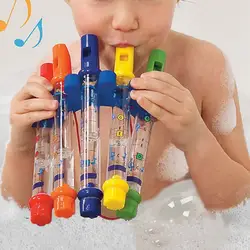2018 новорожденных забавные игрушки для ванной ряд новых Дети Детские Красочные вода флейты Ванна мелодии дует игрушки Fun музыка звучит