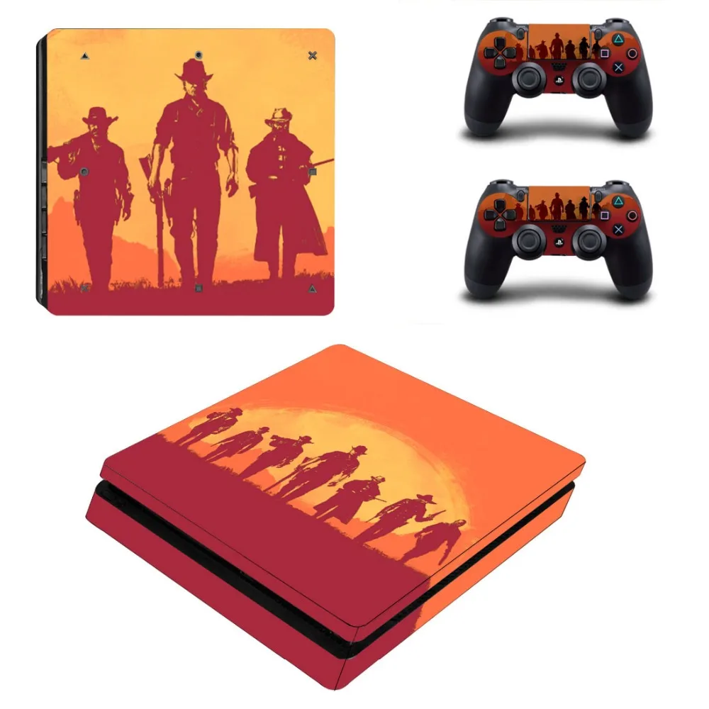

Vinyl Stickers Vinilo Ps4 Slim Controller Sticker Skin Play Station 4 PS4 slim Cover Decal Design For Sony Red Dead Redemption 2