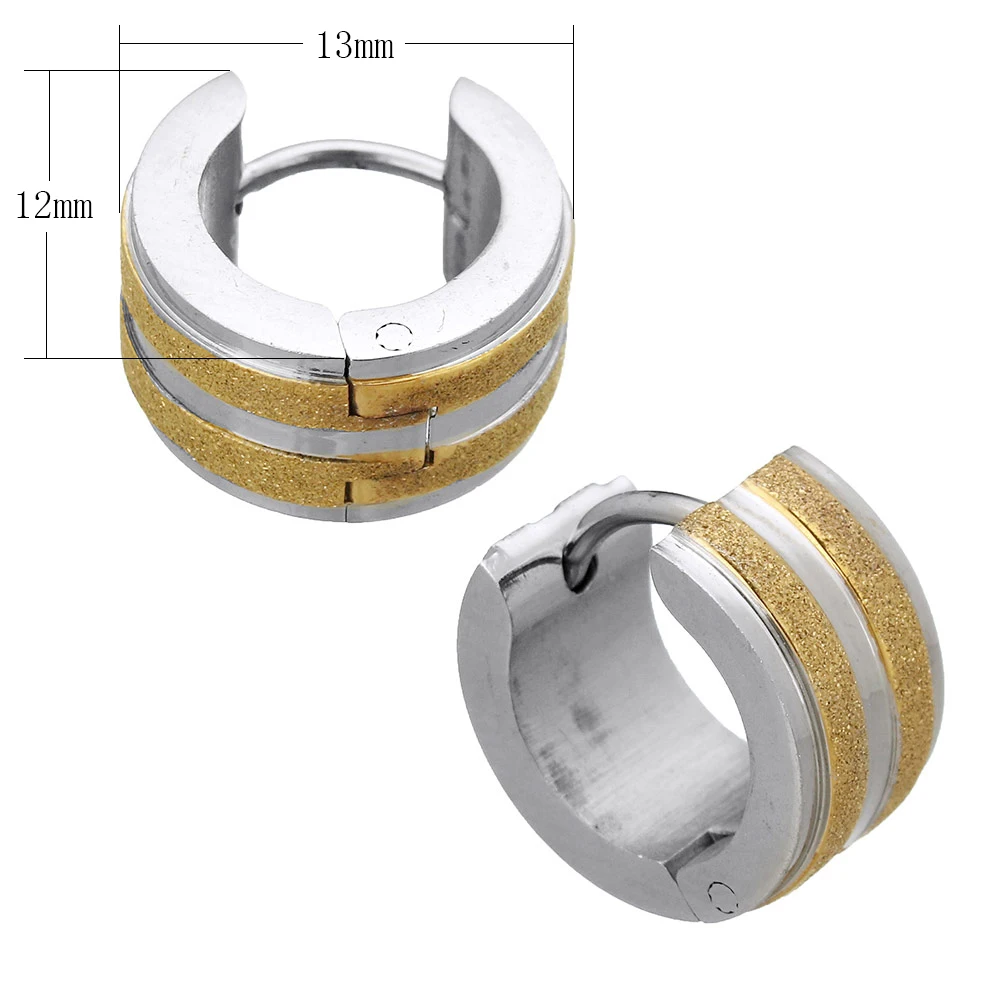 European Style Two Tone Gold Color Stainless Steel Huggie Hoop European Style Two Tone Gold Color Stainless Steel Huggie Hoop Earring Designs Round Circle Loop Earrings Wedding Gifts In From Jewelry