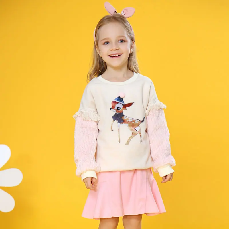 AiLe Rabbit/Новинка 2018 года костюмы для девочек детская одежда рубашка с длинными