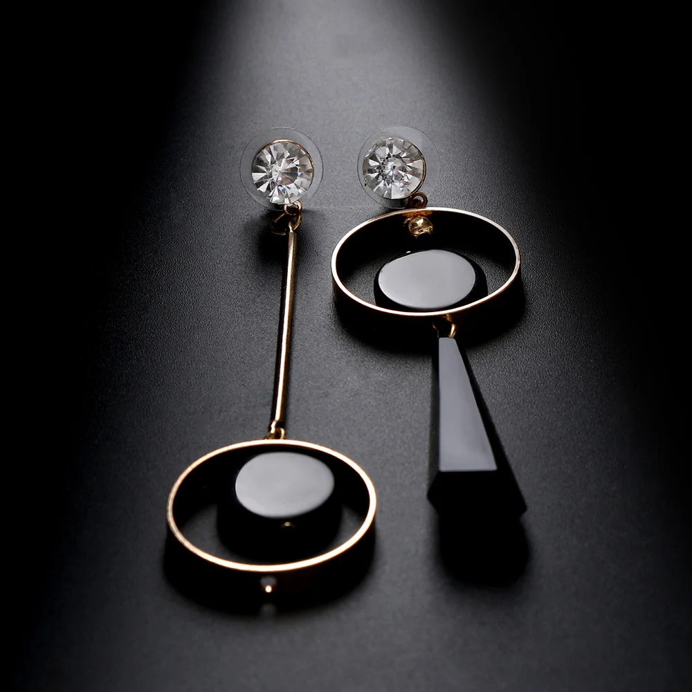 Women Asymmetry Rhinestone Long Dangle Earrings 1 Pair dangle earrings,drop earrings,pendant earrings,long earrings,acrylic earrings