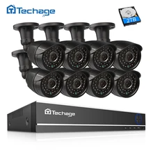 Techage 8CH 1080 P AHD камера видеонаблюдения системы 2.0MP HD ИК Ночное Видение наружного видеонаблюдения камера P2P товары теле и комплект 2 ТБ HDD