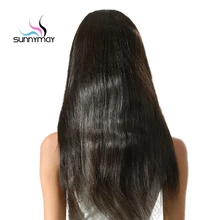 Sunnymay Glueless Brazilian Remy Full Lace Human Hair Wigs Natural Hairline Black Straight Wigs for Black Women Free Shipping