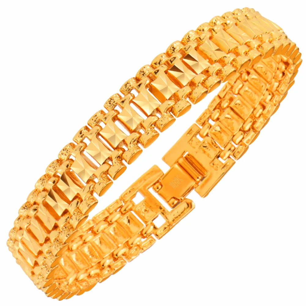 High Quality Trends Gold Men and Women Fine Bracelet Fashion High End