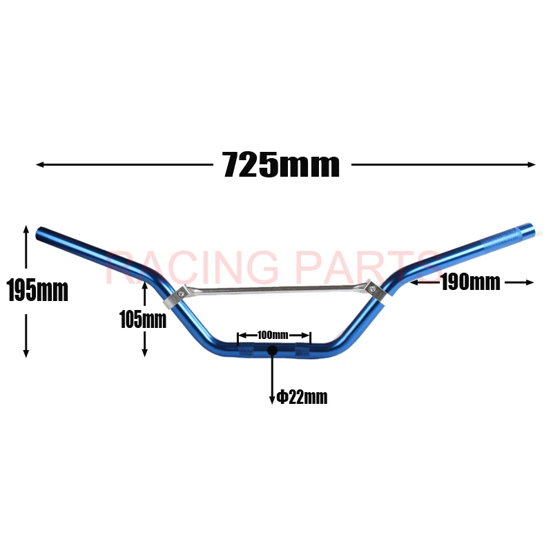 Универсальный качественный алюминиевый 22 мм руль для dirt pit bike 7/" дюймовый руль для мотокросса, внедорожный мотоцикл