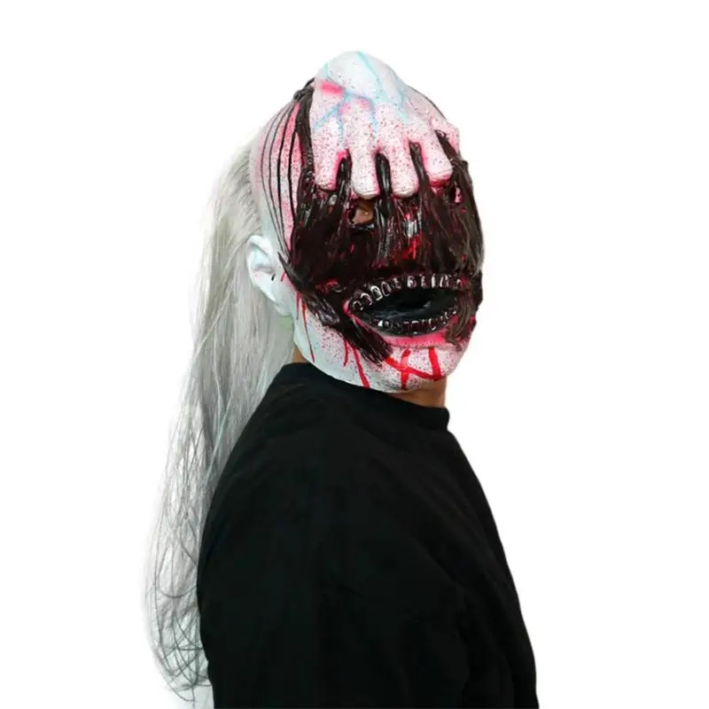 

Halloween Horrible Ghost Zombie Full Head Face Mask Natural Latex Vampire Head Cover for Kit Cosplay Costume Prop Theater Toy