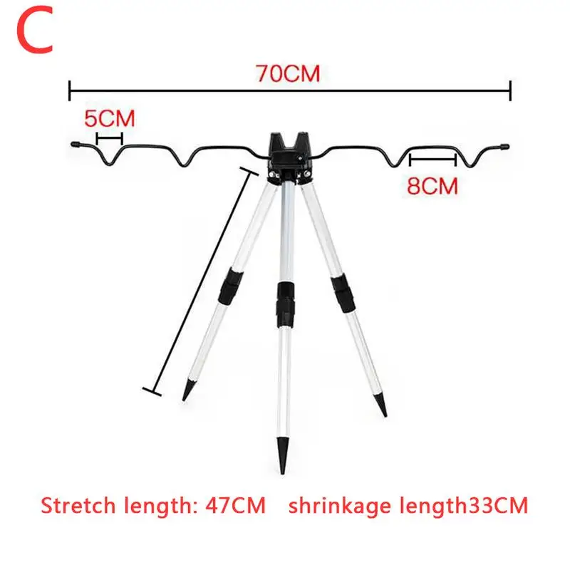 Держатель для рыболовной снасти, держатель для морского леща, подставка для удочки, принадлежности для рыбалки, штатив - Цвет: C