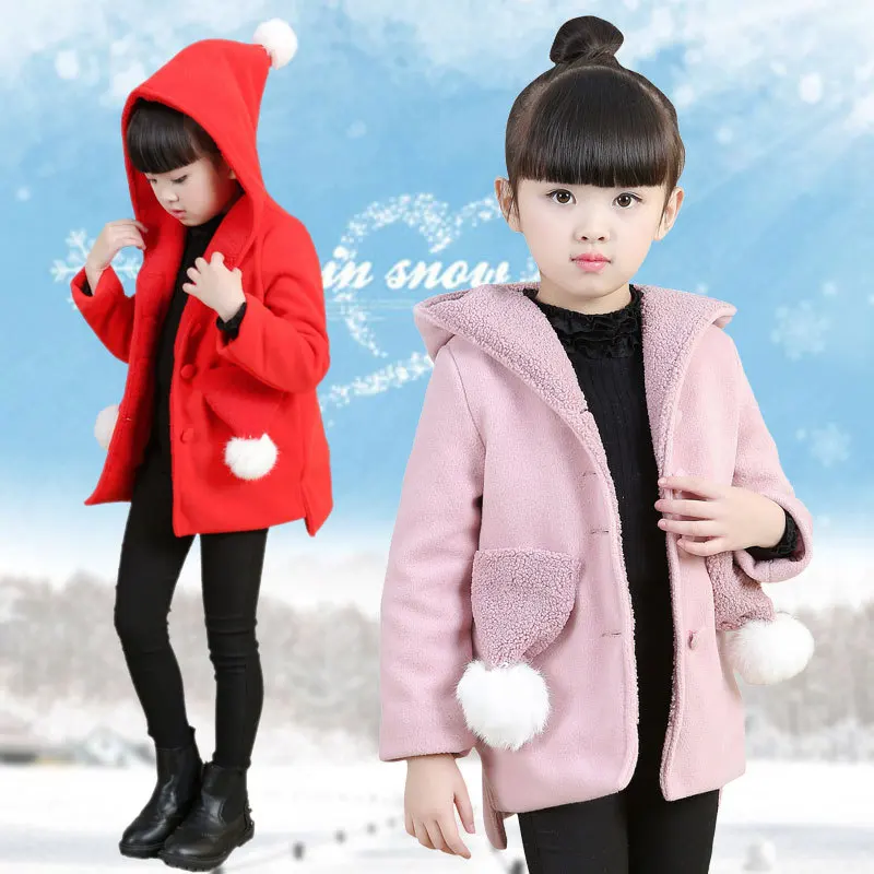 

2017 The New Cute Coat Children's Winter Kids Coat Hoodies Windbreakers Waterproof Windproof Girls Coats 3-14y Winter Autumn