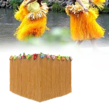 Seaside Party Supplies Multi Use Lightweight Home Adhesive Flowers Grass Tropical Style Table Skirt Beach Hawaii Dinners Festive