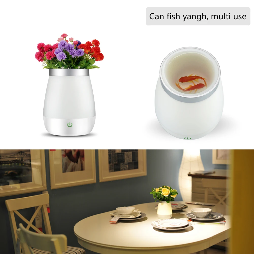 LED Vase Lamp Table Lamp USB Rechargeable Nursery Night Light Home Bedroom Decor  besides table lamps for bedroom
