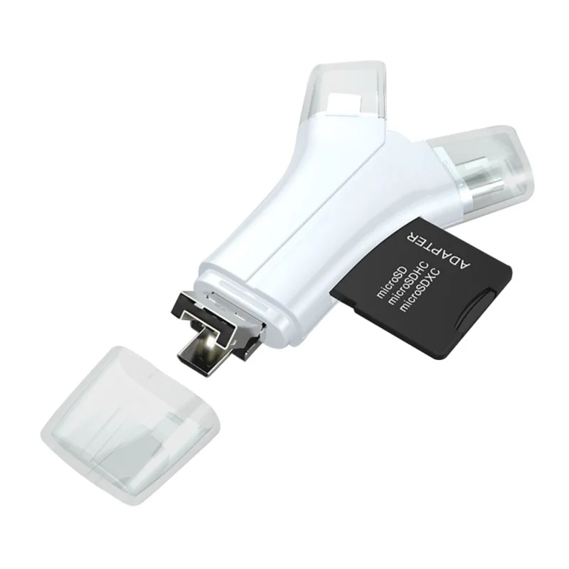 

4in1 Flash Device USB Micro SD TF Lightning Card Reader For iOS Android PC Multi-function Card Reader