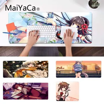 

MaiYaCa Gaming Mouse Pad Hot Sales Cute Anime cat Girls mouse pad gamer play mats Laptop Gaming Lockedge Mice Mousepad