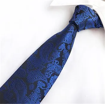 

SCST Brand New Gravata Classic Paisley Floral Print Blue Ties For Men Neckties Mens Wedding Necktie Silk Tie Slim Cravate TA095