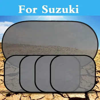 

5Pcs/lot Car Rear Side Window Sunshade Mesh Cover styling For Suzuki Aerio Baleno Celerio Cervo Escudo Forenza Grand Vitara