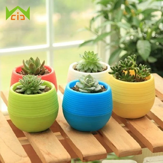 Cute Flower Pots Mini Flowerpot Garden Unbreakable Nursery Pots for ...