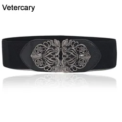 Belle Cummerbunds – ceintures larges pour femmes, vintage, boucles en métal ajouré, haute qualité, extensible, élastique pour dames 