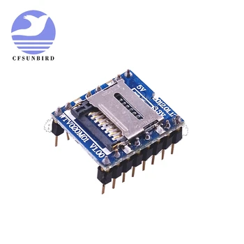 

CFsunbird 5Pcs WTV020 WTV020-SD WTV020SD-20SS Mini SD Card MP3 Sound Module For PIC 2560 UNO R3